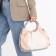 Women's bag-bag on lightning, white/pink color