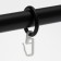 Cornice telescopic single forged, metal, 160-300 cm, black color