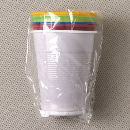 Plastic disposable glasses “For rest”, 200 ml, in a set of 5 pcs, color mix-5