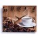 Wall clock: kitchen, "coffee", silent, 35 x 45 cm