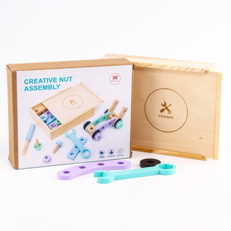 Wooden designer "Little Builder", 21.3 × 17.5 × 4.5 cm-3