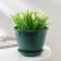 Pot for flowers with a pallet "Antik", 1.6 l, d = 17 cm, color malachite