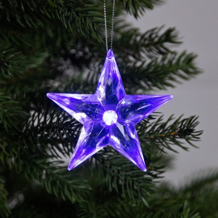 Christmas tree toy "Zvezda", from batteries, glow of multi (RGB)