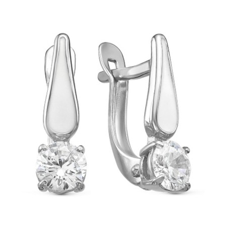 Earrings "minimal" drop, echoing, white color