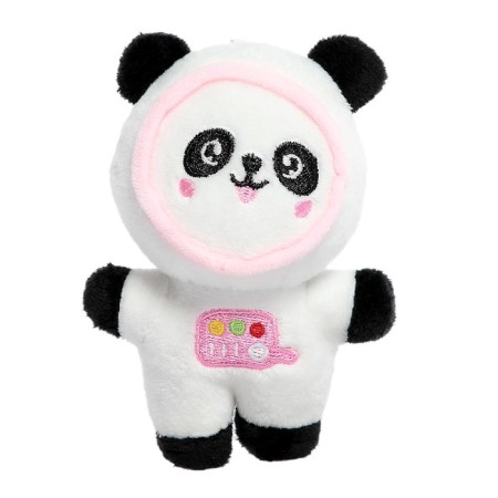 Soft toy "Panda in a spacesuit", on a key fabric, color mix-2