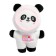 Soft toy "Panda in a spacesuit", on a key fabric, color mix