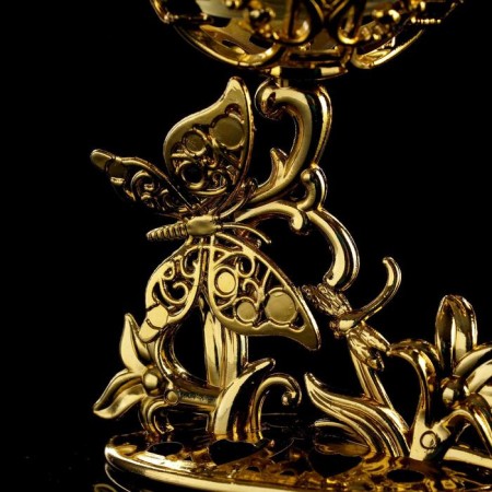 Climber Plastic, glass "Butterfly" gold 12x7.5x6 cm-3