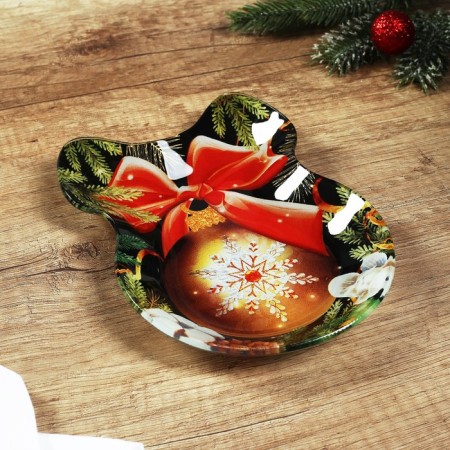 A plate in the shape of a bow "Toy", 13.5x18 cm-1