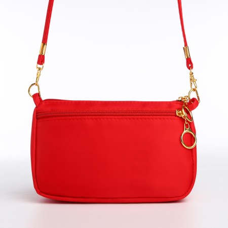 Bag Women's Cross-Bodi with a zipper, red color