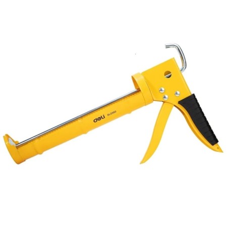 Deli DL2350 98424 sealant pistol, half -closed, 360 °, steel case, 230 mm