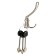 Hook furniture tundra TKT004, three -rod, matte nickel