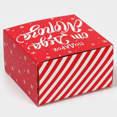 Box the team "Happy New Year", 14 x 14 x 8 cm, New Year-4