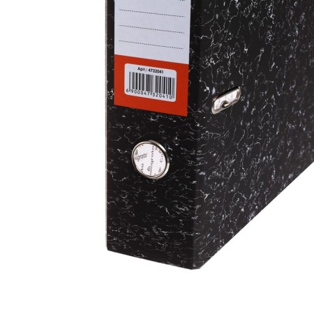 The registrar folder 75 mm, A4, calligrata, economical marble, black, mix-4
