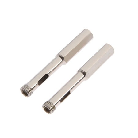 Diamond drill on glass and ceramics of the tundra, trihedral shank, 8 x 65 mm, 2 pcs.