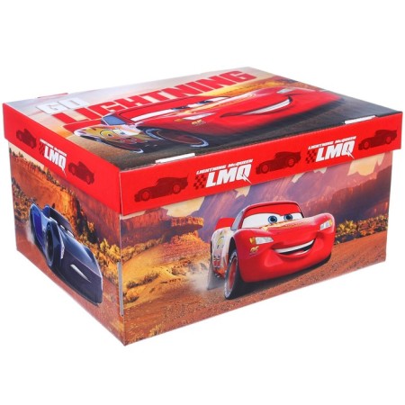 Gift box with a lid, folding, 31x25.5x16 cm, cars-2