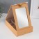 Casket leatherette for jewelry with a mirror "cats" yellow 15x21.5x5.5 cm