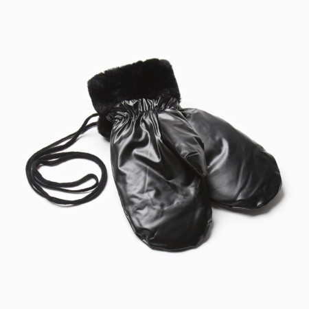 Women's mittens at the claim Minaku shine 24 cm black-1