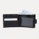 Male purse on a button, for bills, for cards, for coins, black color