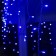 Garland "fringe" 3 × 0.6 m, IP44, UMS, transparent thread, 160 LED, blue glow, 220 V
