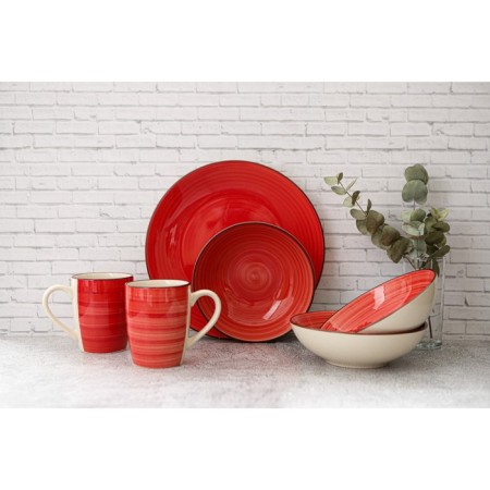 Plate ceramic deep shade "sea world", 540 ml, d = 18 cm, red color-6