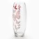 Vase for flowers "Butterflies" glass, transparent, 26 cm.