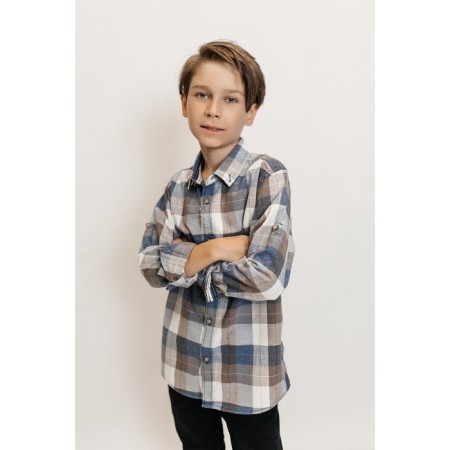 Surchachka upper for ISEE boys, height 134-140 cm, blue color-11