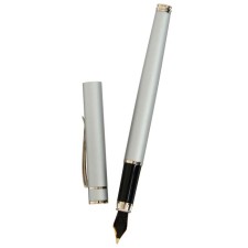 Fright pen Luxor Sleek, Line 0.8 mm, blue ink, Gray metallic housing