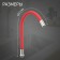 Pour for the Zein mixer, 3/4 ", flexible, silicone, stainless steel, 50 cm, plastic mesh, red