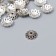 Decor hat for beads Metal "Flower of balls" silver G040B599 set 30 pcs 1.2x1.2 cm