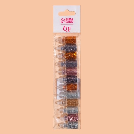 Sparkles for decor "tenderness", small/medium/large, 12 bottles-3