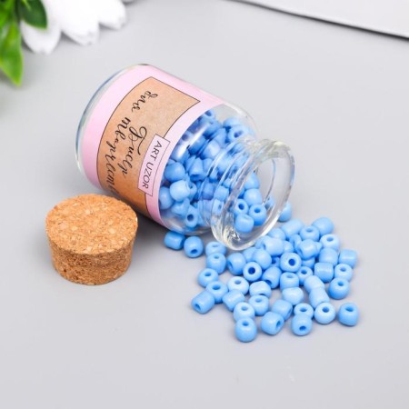 6/0 round beads in the bottle "Denim Blue" 20 g-1