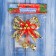 Jewelry decoration "Bolt with bells" 11.5x10 cm, golden red