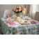 Kit kitchen flammingo: a tablecloth 110x140 cm, serving napkin 40x40 cm. - 4 pcs, pink color
