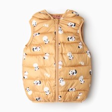 Warm vest for girls, peach color, height 80-86 cm