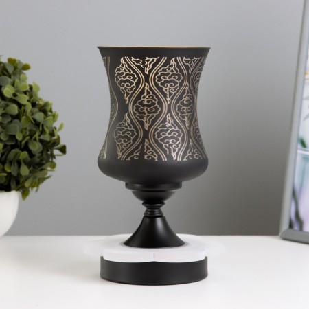 Aroma lace with backlight "Patterns" GU10 35W+RGB black 11x11x23 cm