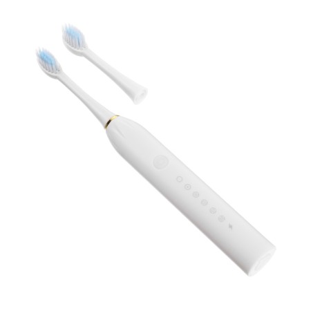 Luazon LP-010 electric toothbrush, vibration, 2 nozzles, from battery, white-3