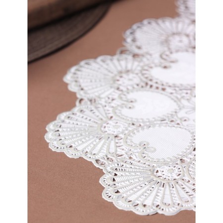 A set of openwork for the table “Leaves”, 46 × 30 cm, 4 pcs, PVC, silver color-3