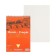 Notepad for drawings, A4, 160 g/m2, Clairefontaine 35 sheets, spiral, white