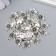Connector for creativity Metal 2 Ears "forget -me -not" silver G081B807 1.7x1.1 cm
