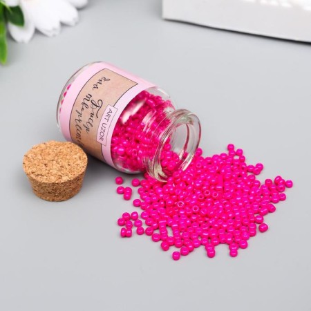 12/0 round beads in the bottle "Pink fuchsia" 20 g-1