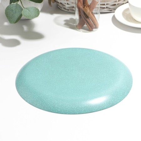 Plate plate ICY TURQUOISE, Glass, D = 26 cm-2