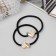 Hair elastic band "Liora" (set 2 pcs) heart