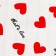 Broke for the bath "Hearts" 150x180 ± 5 cm, 100% cotton, waffle canvas, 160 g/m2