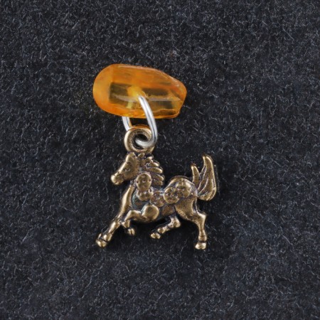 Calisman key "horse", natural amber