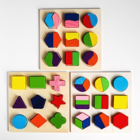Puzzle "Logic figures", set of 3 pcs.-1