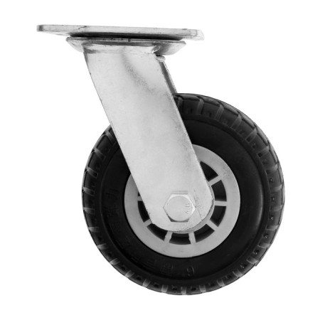 Wheel for transport trolleys rotary, d = 150, rubber coating on the site-1