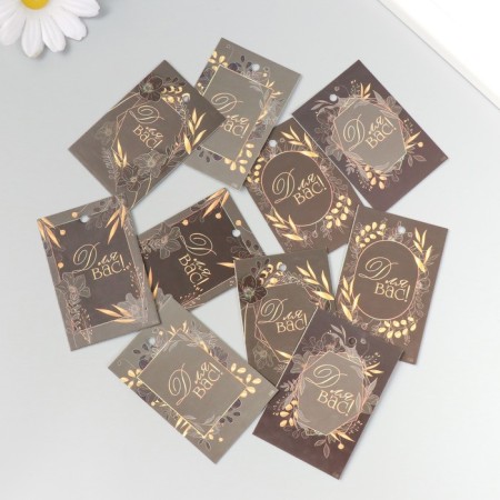 Cardboard "Flowers 07" set 10 pcs (5 types) 4x6 cm-1