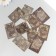 Cardboard "Flowers 07" set 10 pcs (5 types) 4x6 cm