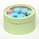 Set 2 in 1 round boxes with a window, honey melon, 21 x 11 - 18 x 10 cm