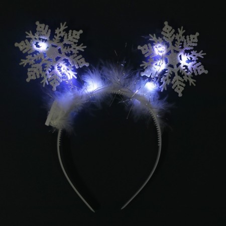 New Year's carnival rim "Snowflake 1" with white diodes, for the New Year-3